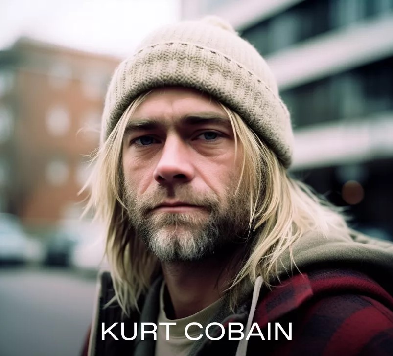 ¿Cómo se vería Kurt Cobain a los 57 años? Inteligencia Artificial ...