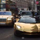 Autos de millonario saudita bañados en oro se pasean por Londres: La ostentación al límite