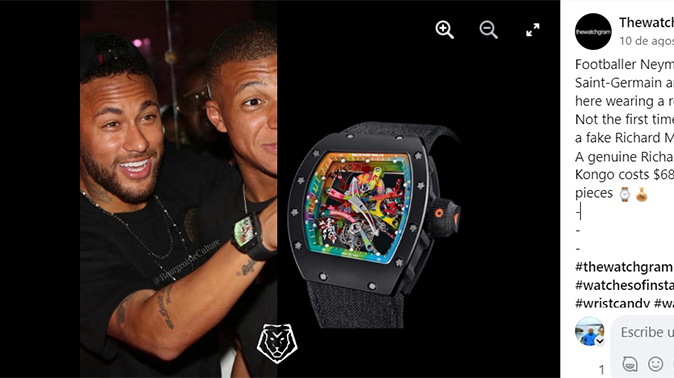 Neymar fake best sale richard mille