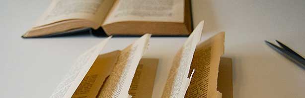 Manualidades en papel: manzana en papel de libro