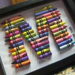 Manualidades para niños: La inicial de tu nombre con crayones