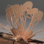 Papel y madera: árboles y naturaleza encantada