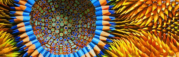 Lápices de color: esculturas ingenuas y fantásticas