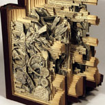 Increíble: esculturas hechas con libros