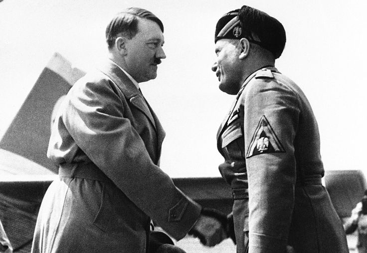 Adolf Hitler, el Führer, y Benito Mussolini, el Duce.
