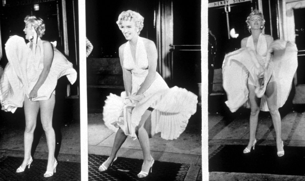 Marilyn Monroe con su vestido blanco