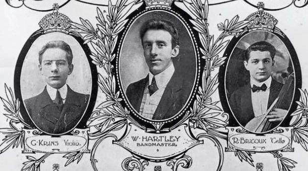 Algunos de los malogrados músicos de Titanic.