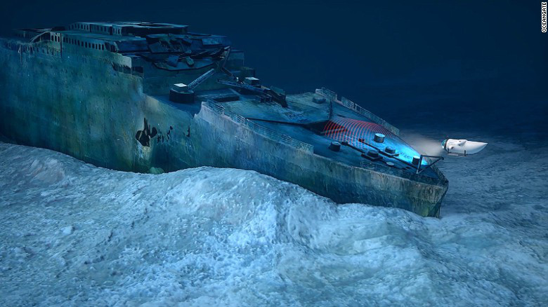 Los restos del Titanic.
