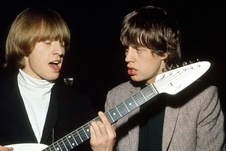 Brian Jones y Mick Jagger.