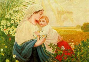 Óleo sobre lienzo pintado por Adolf Hitler en 1913, donde se representa al Niño Jesús con la Virgen María.