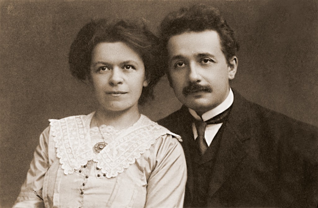 Albert Einstein y su primera esposa, Mileva Maric.
