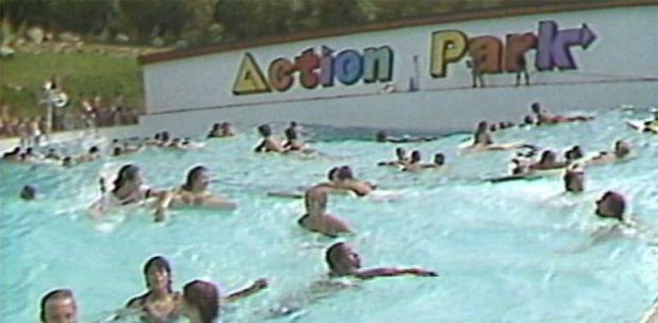 La "Tidal Wave Pool" o "Piscina de las olas", letal atracción del Action Park donde fallecerían ahogadas tres personas.