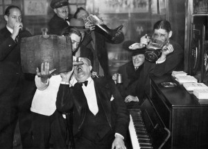 Celebrating the end of prohibition, 1933.