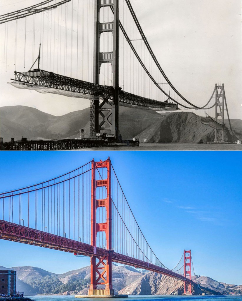 Puente de Golden Gate antes y ahora
