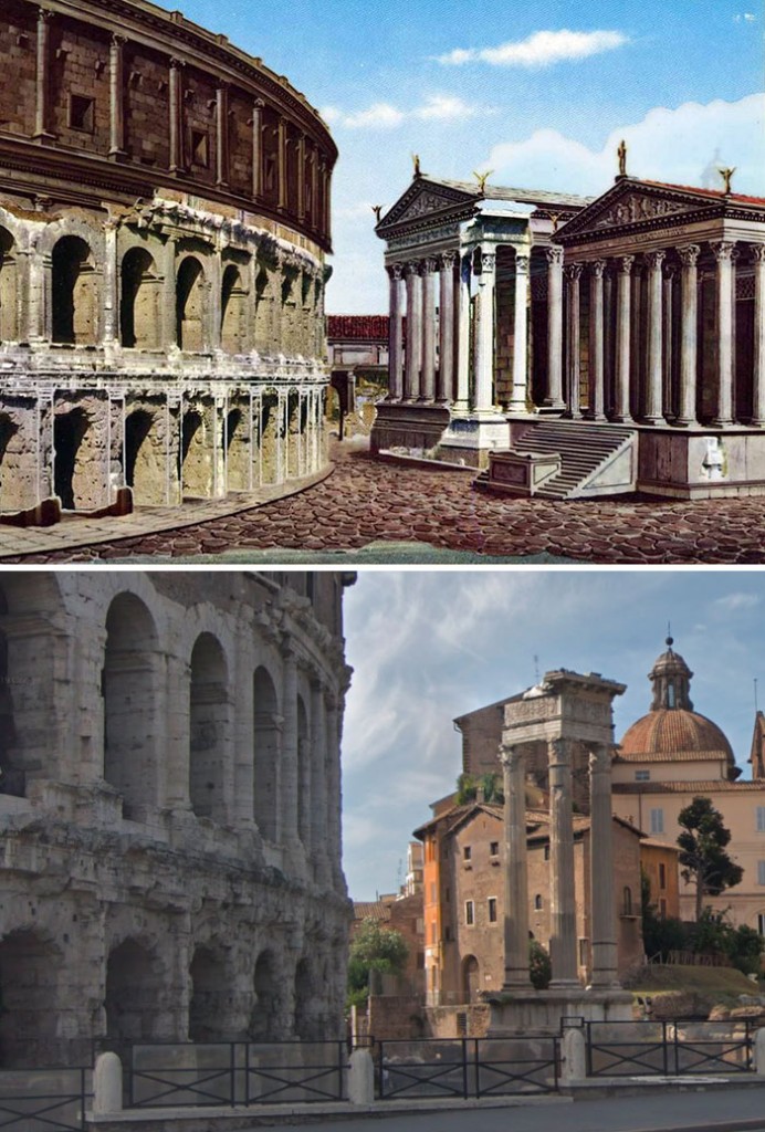 Teatro de Marcellus, Templo de Bellona y Templo de Apolo Sosianus