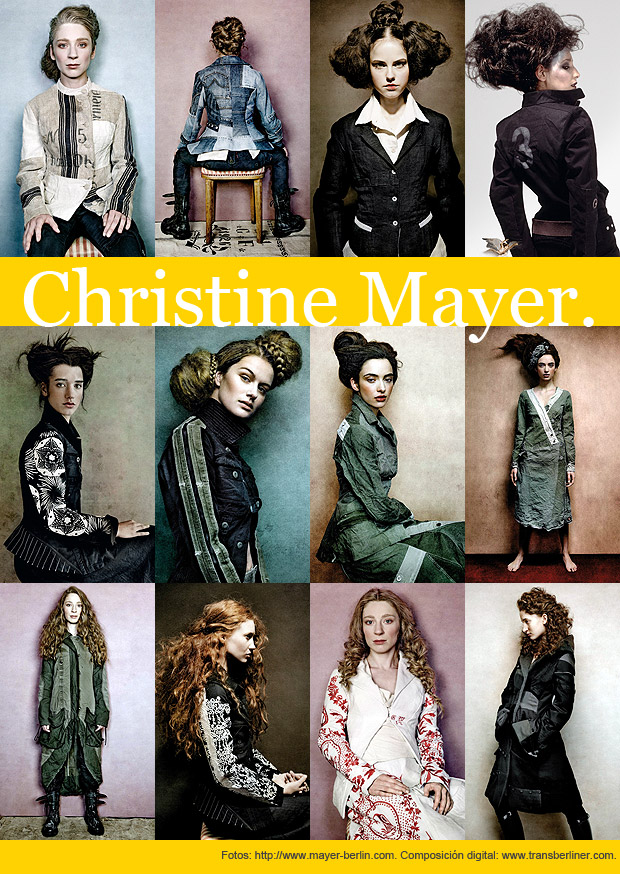 Christine Mayer. Selección de diseños de moda.