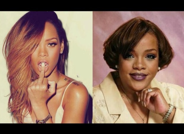 Rihanna se vería muy distinta de lo que hoy luce en los eventos a los cuales asiste.