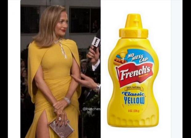 Jennifer Lopez troleada por su vestido amarillo: Memes implacables con su  look - Guioteca