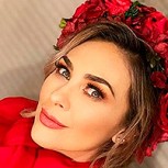 Aracely Arámbula, ex pareja de Luis Miguel, sorprendió con este vestido de intenso color rojo