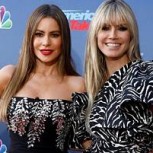 Sofía Vergara y Heidi Klum revalidan su glamoroso estilo en TV con un minivestido metálico y un corpiño rojo