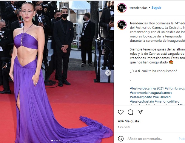 Ester Expósito no pudo pasar desapercibida con este vestido de Etro en el Festival de Cannes