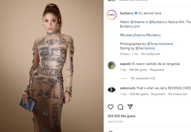 Shakira se convirtió en nuevo rostro de Burberry con uno de los mejores  vestidos que se le han visto - Guioteca