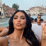 Kim Kardashian y sus looks se roban la película durante la boda de Jeff Bezos y Lauren Sánchez