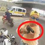 Video: Motociclista grabó su propio asalto que terminó con ladrón baleado