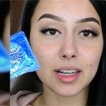 La extraña moda de maquillarse usando condones: Controvertida tendencia