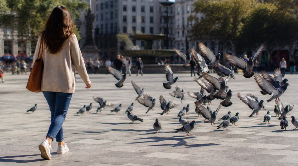 Mujeres y aves