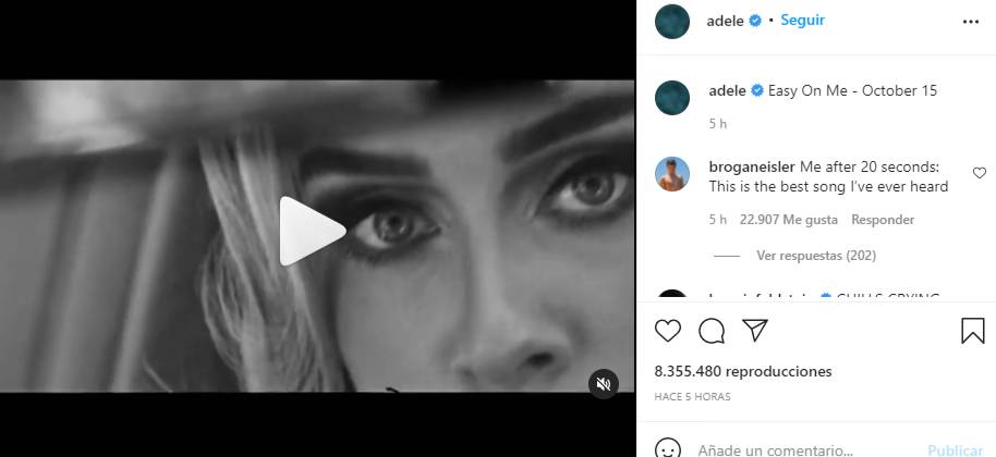 Adele Video Instagram