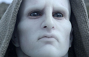 La imagen de un alien en la película Prometheus.