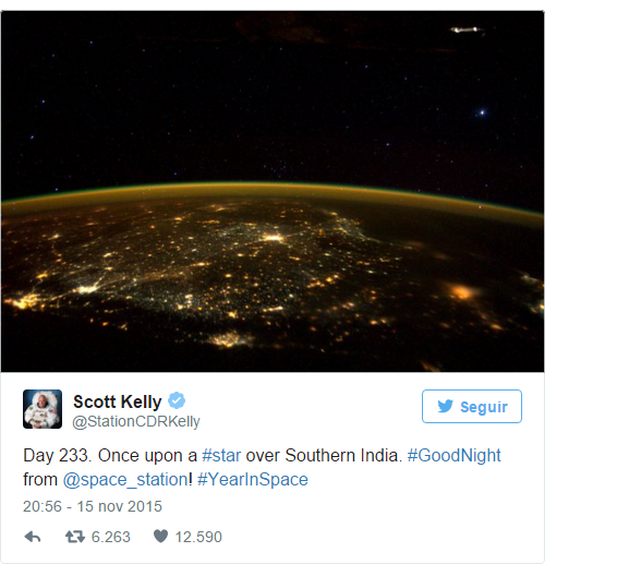 NASA “tuiteó” foto de un OVNI 