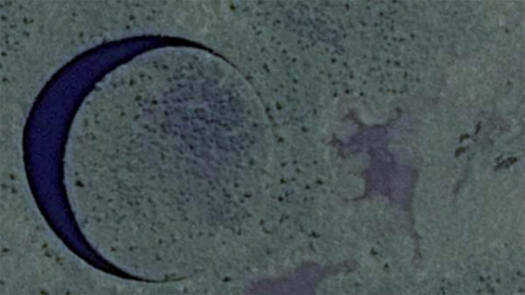 Foto: Imagen satelital de la isla circular de Argentina. /Google Earth