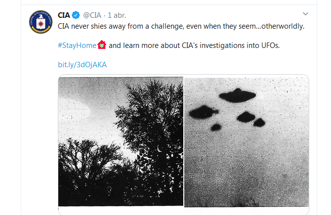 Foto: Publicación de la Cuenta Twitter de la CIA.