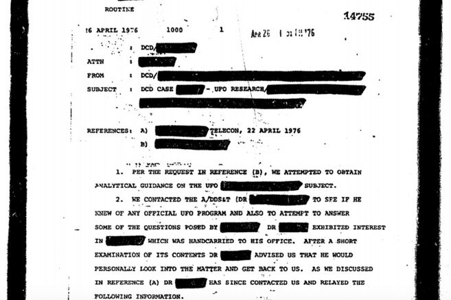 Foto: Una de las miles de páginas liberadas por la CIA. /elespectador.com