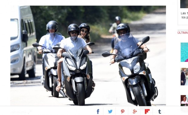 George Clooney chocó moto