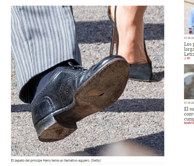 Príncipe Harry zapato
