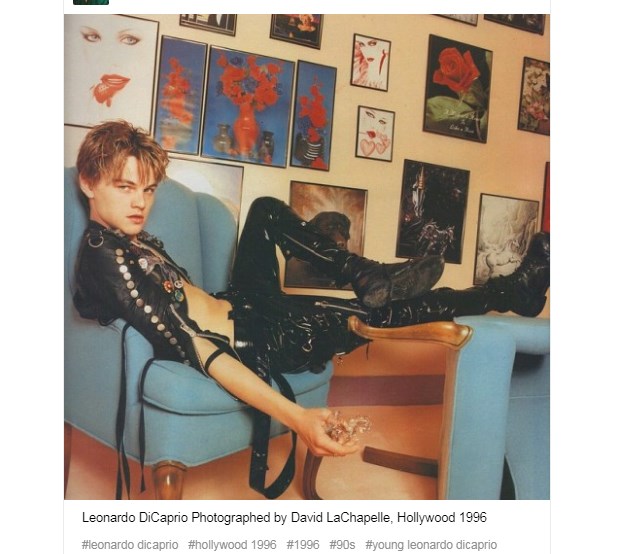 Leonardo DiCaprio, muy cómodo, fotografiado hace 23 años atrás / Captura genial.guru