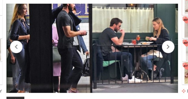 Liam Hemsworth, disfrutando junto a su nueva conquista / Captura elcomercio.pe