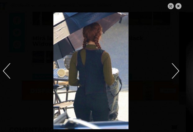 Scarlett Johansson representa a la "viuda negra", y aquí se la puede ver en el rodaje / Captura www.canalnet.tv