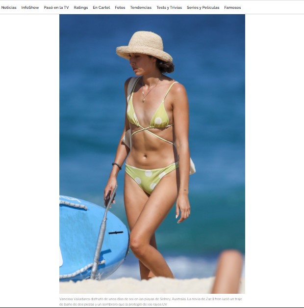 Vanessa Valladares, la novia de Zac Efron, disfrutó relajada de un día de playa en Sydney / www.infobae.com/