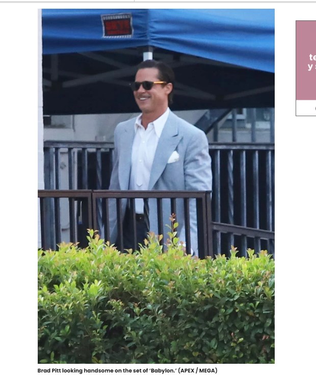 Brad Pitt sorprendió con su aspecto en Hollywood / Captura hollywoodlife.com