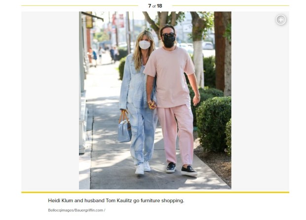 Heidi Klum y su marido Tom Kaulitz salieron a comprar con tenidas sumamente cómodas / Captura pagesix.com
