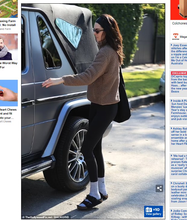 Kendall Jenner, a la salida de una clase de pilates / Captura www.dailymail.co.uk