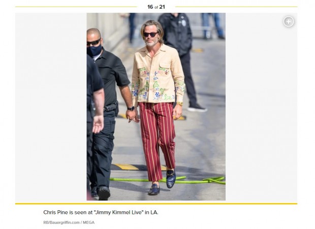 Chris Pine fue captado por paparazzis y volvió a sorprender con su aspecto / Captura pagesix.com