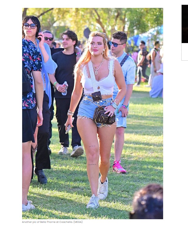 Bella Thorne asistió al festival "Coachella" y también hizo recordar a personaje de "Los Dukes de Hazzard" / Captura hollywoodlife.com