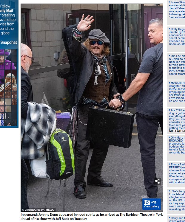 Johnny Depp, fotografiado por primera vez desde que le ganó millonario juicio a Amber Heard / Captura www.dailymail.co.uk