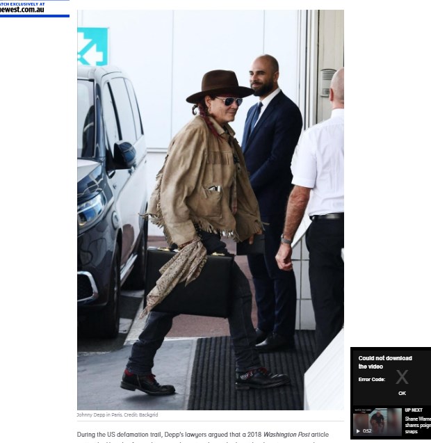 Además del juicio que le ganó a Amber Heard, Depp está relanzando su carrera artística / Captura 7news.com.au