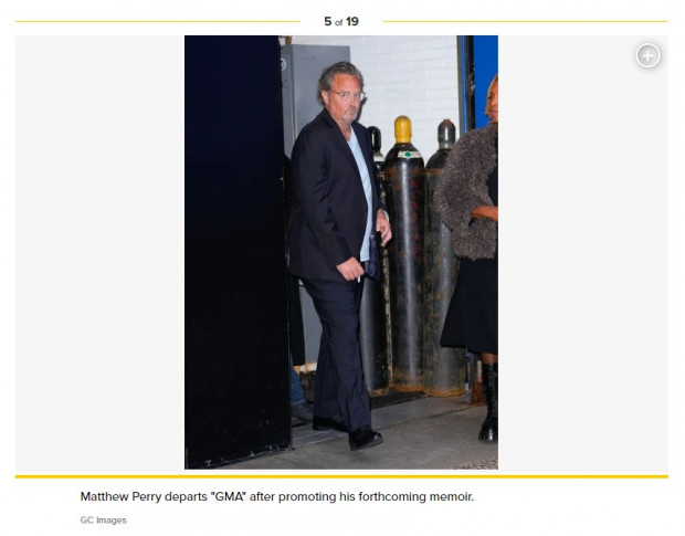 Matthew Perry asombró a todos con su aspecto mejorado / Captura pagesix.com